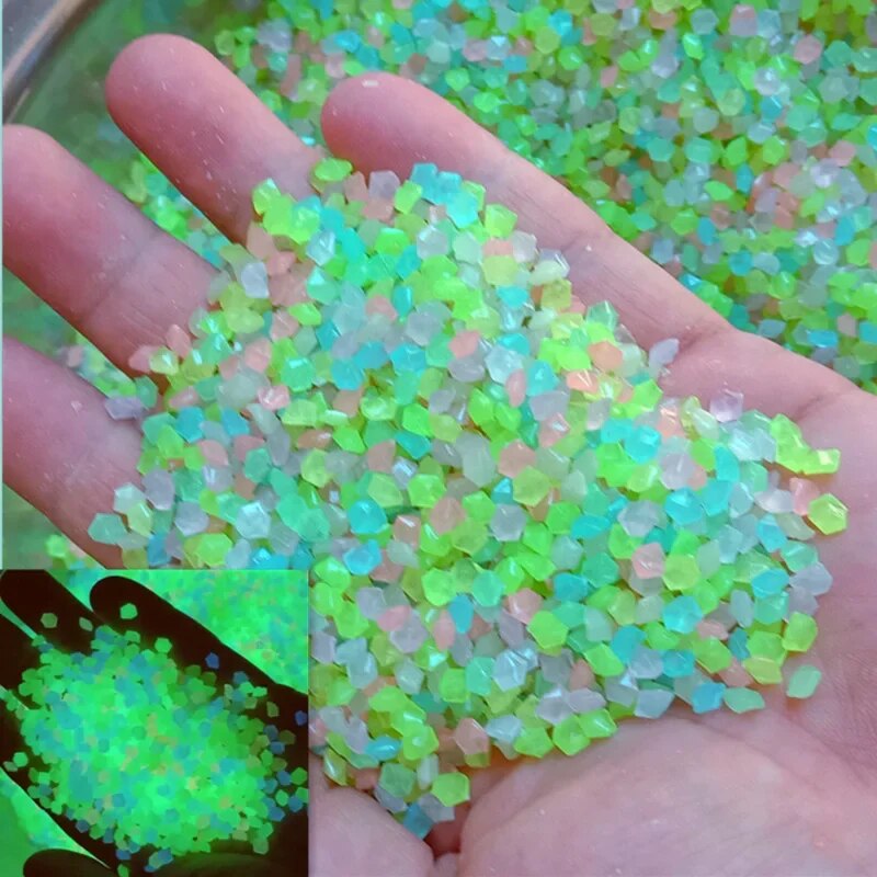 Aquarium Fish Names - 1000pcs 3-5mm Luminous Sand Glow In