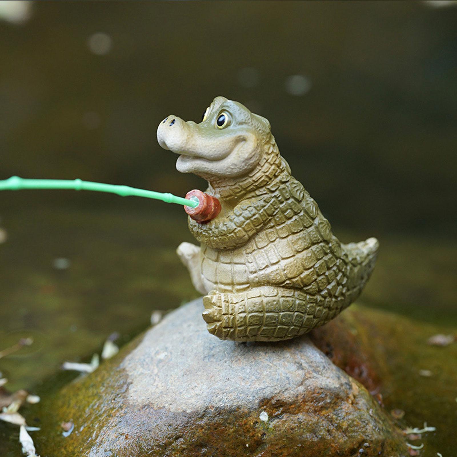 Aquarium Fish Alligator - Crocodile Statue Fish Tank Decoration Resin