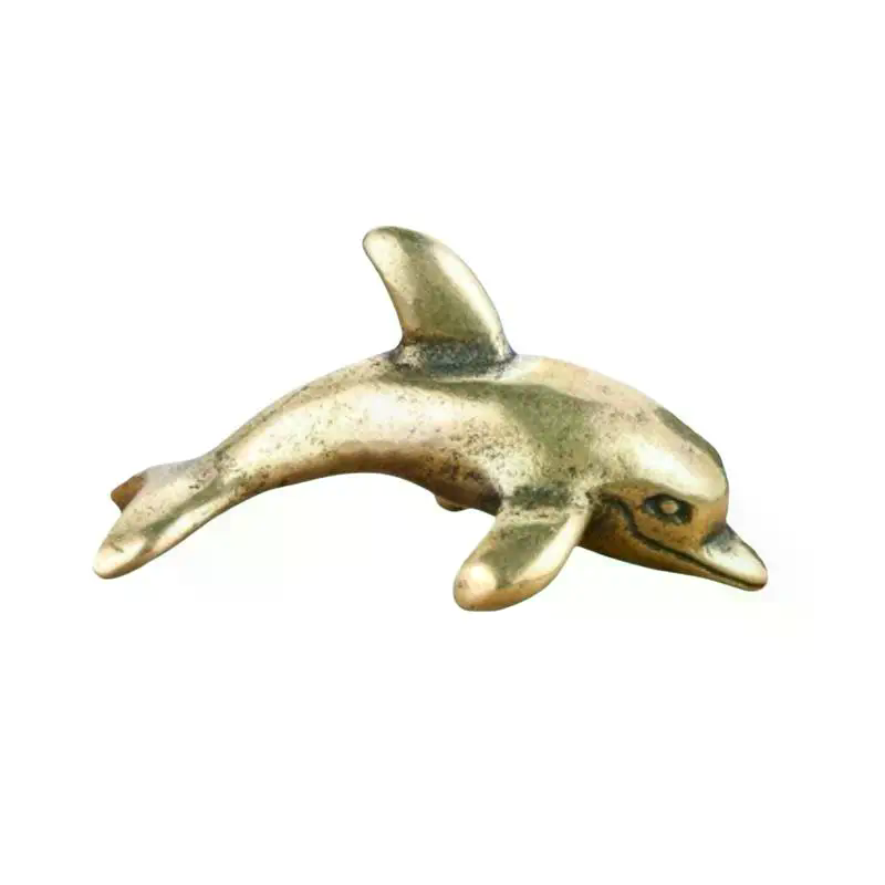 Brass Dolphin Figurine Vintage - Aquarium Fish Dolphin 评论和价格