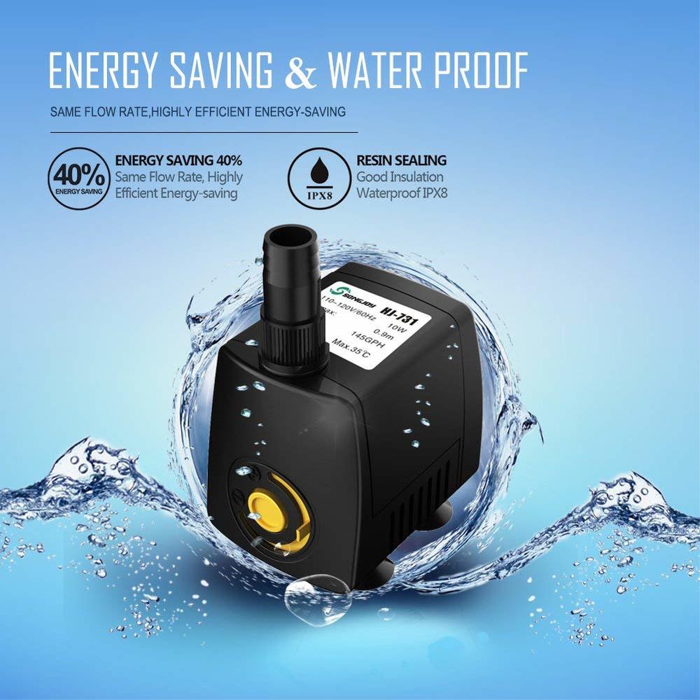 220V 300-800L/h Submersible Wa - Aquarium Fish Rate 评论和价格