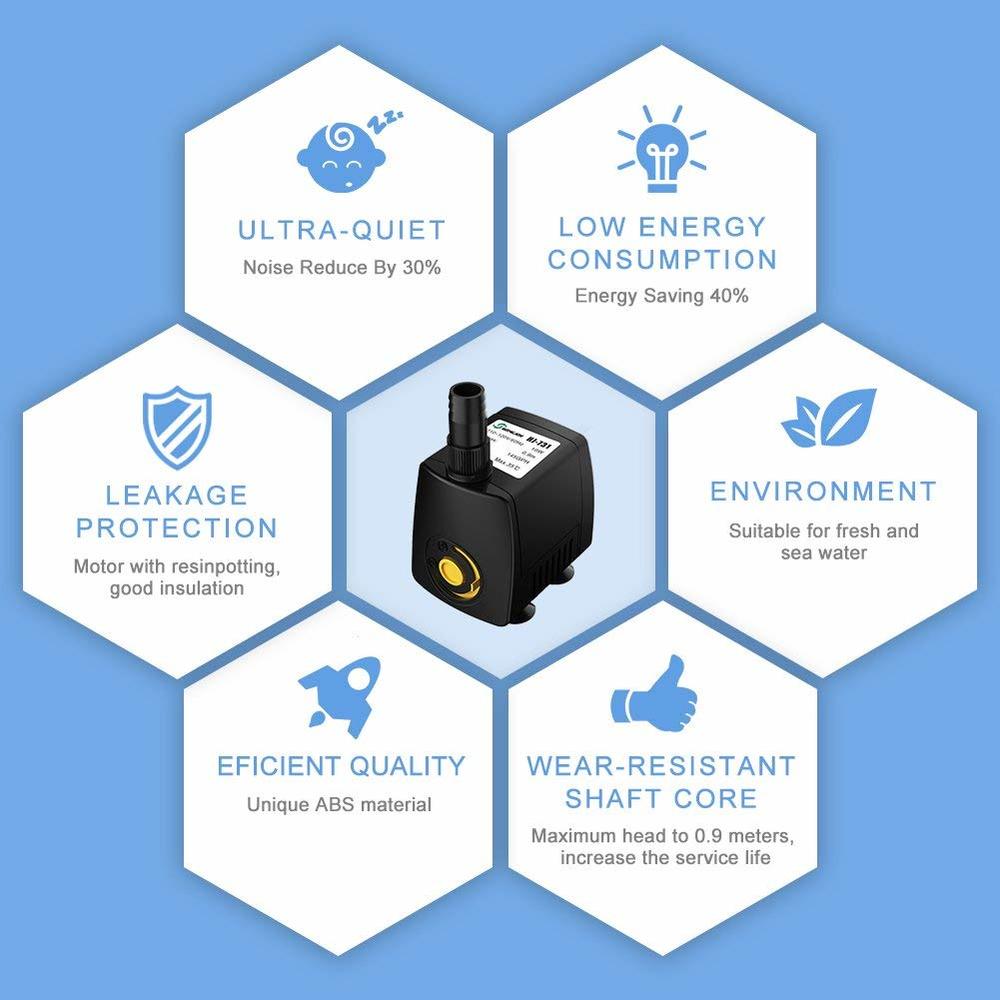 220V 300-800L/h Submersible Wa - Aquarium Fish Rate 评论和价格