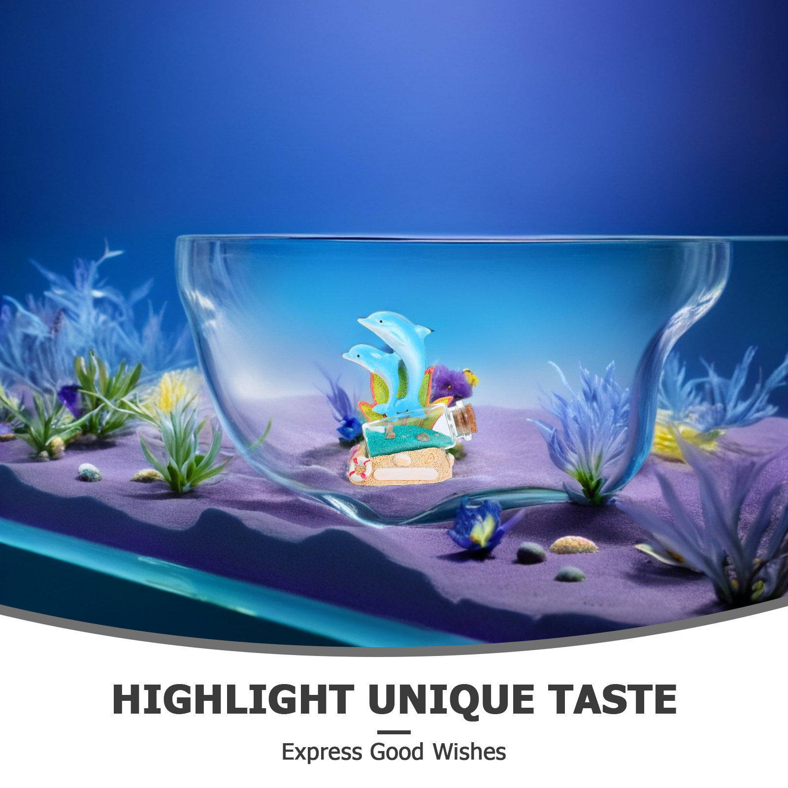 Dolphin Sculpture Drift Bottle - Aquarium Fish Dolphin 评论和价格