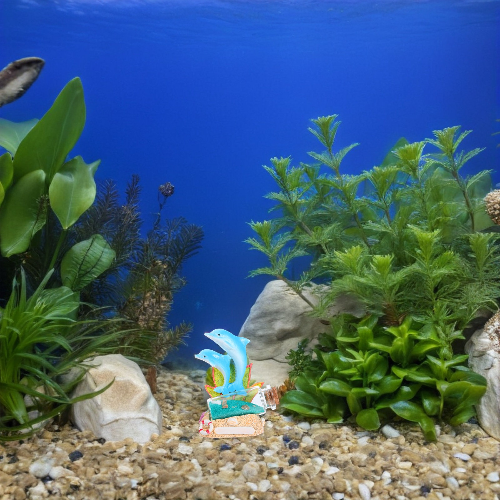 Dolphin Sculpture Drift Bottle - Aquarium Fish Dolphin 评论和价格
