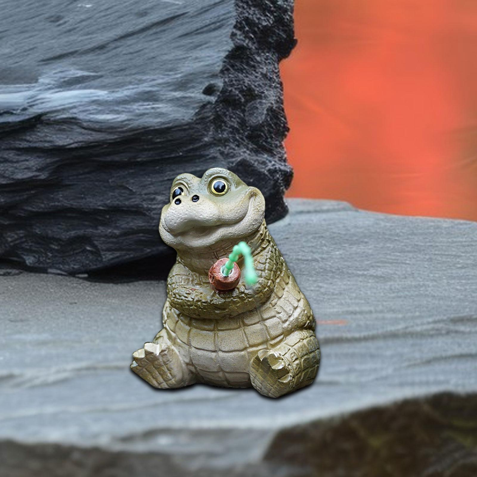 Crocodile Statue Fish Tank Dec - Aquarium Fish Alligator 评论和价格