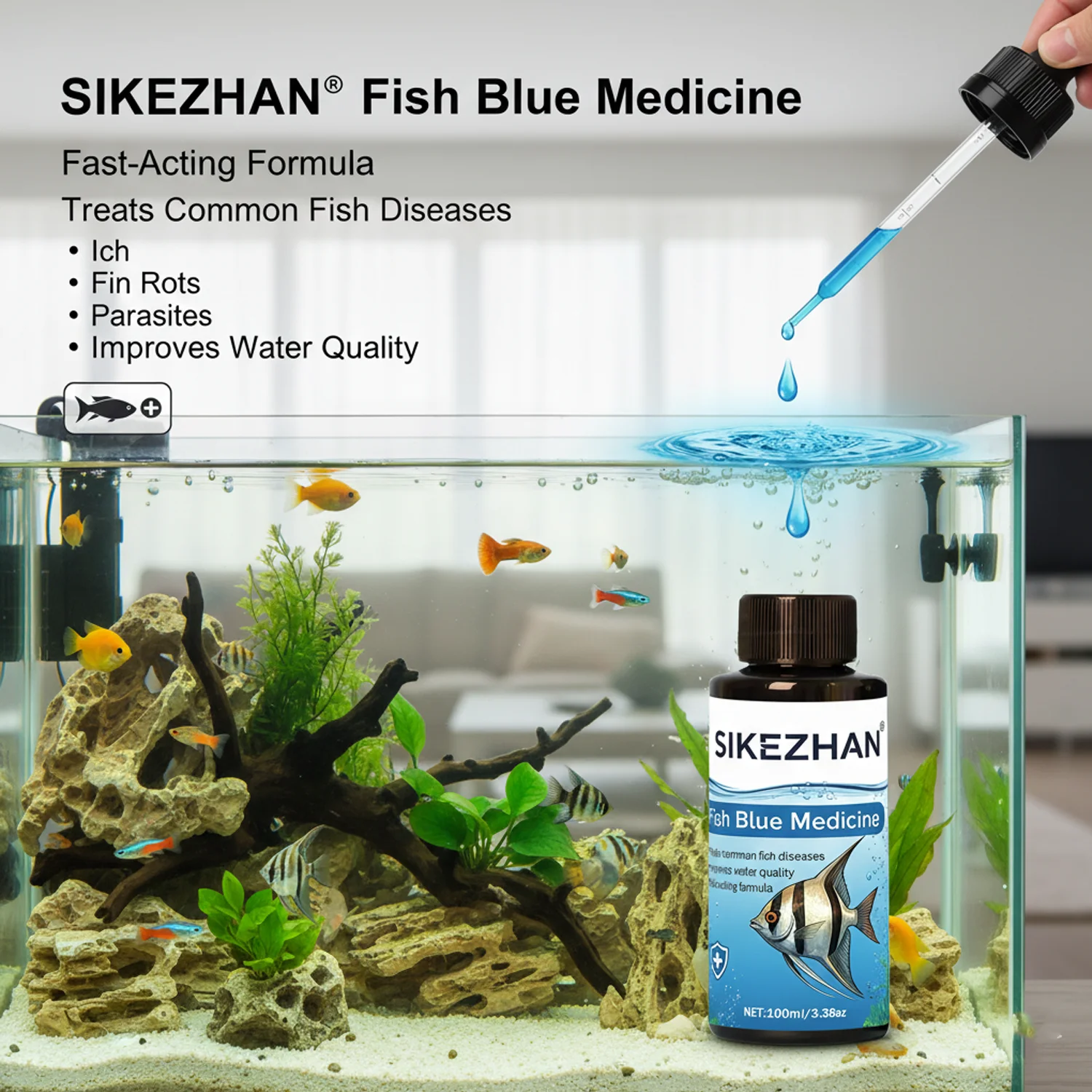 500ml Methylene Blue Solution  - Aquarium Fish Medicine 评论和价格
