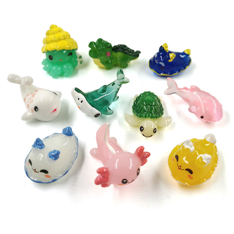 10Pcs Shark Whale Turtle Dolph - Aquarium Fish Dolphin 评论和价格