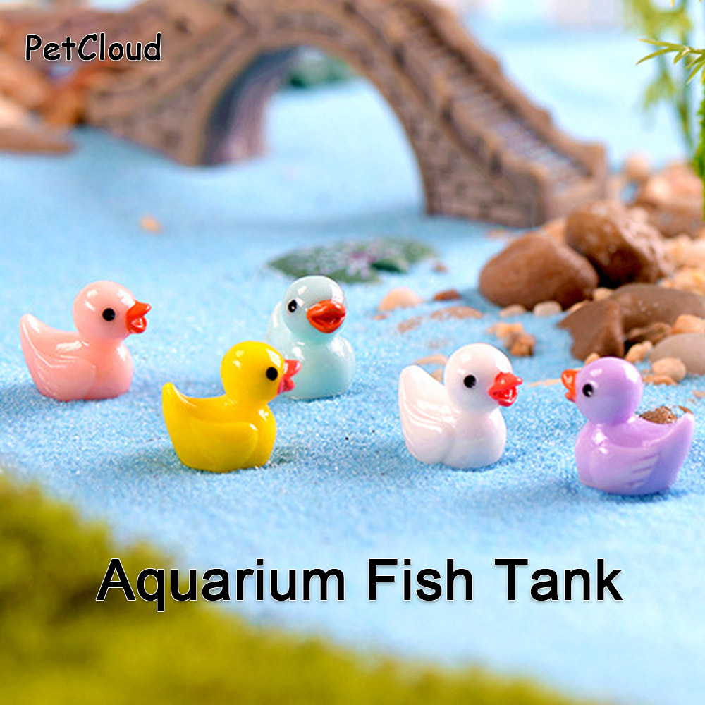 5pcs Fish Tank Ornament Ducks  - Aquarium Fish Dolphin 评论和价格